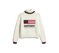 Superdry Americana Knit High Neck Sweater Beige XS Femme