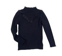 Pull Col Roulé Fille Pull Chic, Knit Sweater Manches Longues Classique Vintage DéContracté ÉLéGant ÉPais Doux Et Confortable Couleur Unie ÉLasticité Style Basique