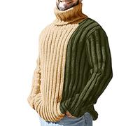 Pull Col Roulé Homme Cotton Pull Polaire Chaud, Pullover Coupe Slim Pulls en Maille Fine sous-Vêtements À Col Roulé en Coton Décontracté Sweater De Base pour Men Accueil Mi Saison