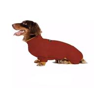 Pull Col Roulé Pour Chien Teckel, Manteau D'hiver Chaud Pour Chien, Col Polo Réglable Avec Fermeture Éclair, Polaire Double Chaude À Quatre Pattes Pour Chiens De Petite Et Moyenne Taille,Rouge,S