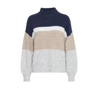 Pull col roulé rayé femme b.young Omea 2 Bleu M