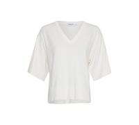 Pull col V 2/4 femme Moss Copenhagen Eslina Rachelle Blanc S/M