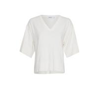 Pull col V 2/4 femme Moss Copenhagen Eslina Rachelle Blanc S/M