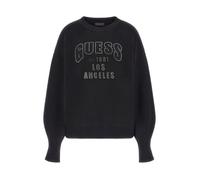 Pull col v col rond femme Guess Leighton logo L