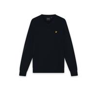 Pull col v coton mÃ©rinos Lyle & Scott Bleu XL