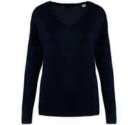 Pull col V écoresponsable en lyocell femme Spasso Bleu M