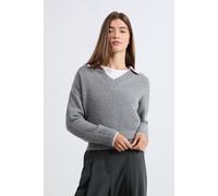 Pull col V en cachemire - Louise Bigv - XS - Grey - Femme - Etam