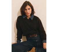 Pull col V en maille - Sissi Pull - S - Chocolat - Femme - Etam