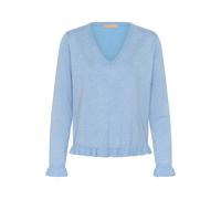 Pull col V femme CULTURE Clare Annemarie Frill Bleu 2XL