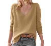 Pull col v Femme Esprit sous Pull Leger Femme Coton