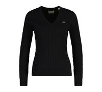 Pull col V femme Gant Classic Noir S