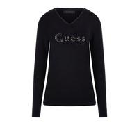 Pull col v femme Guess Kenzie Logo Noir S