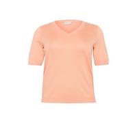 Pull col V femme KAFFE Curve Lizzy Orange XL