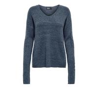Only Pull à col en V Onlcamilla – maille Noos manches longues Femme bleu foncé XS