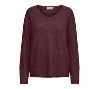 Pull col V femme Only Camilla Rouge M