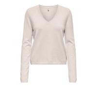 ONLY Onlloyal Life Ls Pull à col en V pour Femme KNT Nca, Moonbeam, S, Moonbeam., S