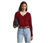 Pull col v femme Pepe Jeans Denisse - burgundy red - M L