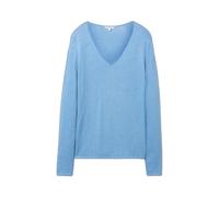 Pull col V femme Tom Tailor Basic Bleu 2XL
