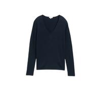 Pull col V femme Tom Tailor Basic Bleu S