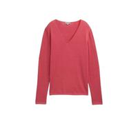 Pull col V femme Tom Tailor Basic Rouge S