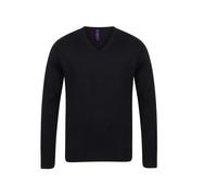 Pull col V Henbury Noir 2XS