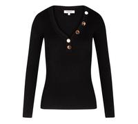 Pull col v MORGAN noir - Femme - Manches longues - Polyester 100% S