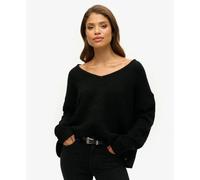 Pull col V oversize femme Superdry Noir L