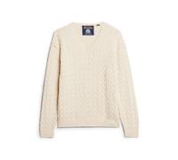 Pull col V oversize torsadÃ© femme Superdry Beige L/XL