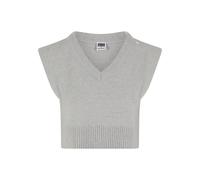 Pull col V sans manches femme Urban Classics Gris XL