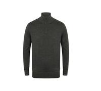 Pull col zippÃ© Henbury Gris XS