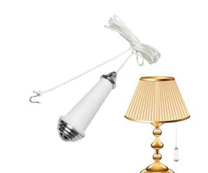 Pull Cord Light Control, Handle Ceiling Light, 3.15x0.67 inches Nylon String Pull Chain, Stylish Extension Solution for Hotel, Study Rooms, Lamps, Lighting