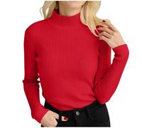 Pull côtelé pour Femme, Taille Unique, col roulé, élégant, tricoté, Manches Longues, Coupe cintrée, Chemise à Manches Longues, Automne Hiver. Pulls Molletonnés Petits Manteaux Longs pour Femmes
