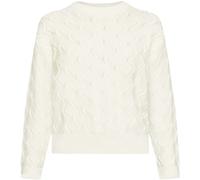 Pull coton cable femme KnowledgeCotton Apparel GOTS/Vegan Blanc L
