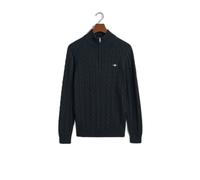 Pull coton col roulÃ© 1/2 zip Gant Cable Bleu 2XL