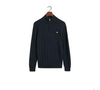 Pull coton col roulé 1/2 zip Gant Cable L