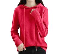 Pull Crochet Femme,Pull à Capuche d'hiver en Tricot Doux DéContracté Et Chaud Coupe Ample Et Surdimensionné Manches Longues IdéAl pour Les Tenues par Temps Froid Et Le Confort Au Quotidien