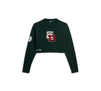 Pull crop femme Superdry Varsity Vert M