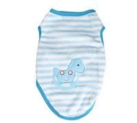 Pull d'animal Respirant | Veste de Gilet pour Chats Chauds pour Chiens Chauds avec Poignets élastiques | Vêtements de Motif de Dessin animé Mignon pour Petits Animaux de Compagnie (M Blue Trojan)