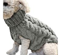 Pull de Chien Pulls Petits Chiens à col roulé à col roulé pulvérisant Chiens élastique Chariot Chariot Hiver épais Chaud vêtements de Petit Chien Classiques pour Chihuahua yorksyie tacup dachet Gri