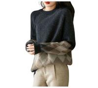 Pull de maternité à col roulé en mélange d'alpaga à manches longues pour femme - Motif automne et hiver - 2026, gris, L