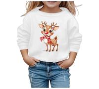 Pull De Noel 14 Ans Garcon, Sweat Enfant Blouses Pullover Automne Hiver Top pour Adolescentes Et Filles sans Chapeau Sweatshirt Chaud Longue Manches Tops Christmas Pulls Noël Familles Col Rond