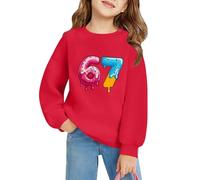 Pull de Noël 67 pour enfants 6 7 Meme Shirt Six Seven Pull à manches longues Sweat-shirt filles garçons Mode Six Seven Sweat-shirt de Noël uni pour garçons et filles