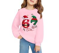 Pull de Noël 67 pour enfants 6 7 Meme Shirt Six Seven Pull à manches longues Sweat-shirt filles garçons Mode Six Seven Sweat-shirt de Noël uni pour garçons et filles