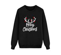 Pull de Noël à manches longues pour toute la famille comme tenue de fête coordonnée avec impression de lettre festive pour des vacances de Noël confortables, moments inoubliables dans une mode