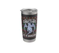 Pull de Noël « All I Want For Christmas Is A Dragon Ugly Xmas » Gobelet isotherme en acier inoxydable double paroi