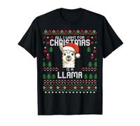 Pull de Noël « All I Want for Christmas is A Llama Ugly Xmas » T-Shirt