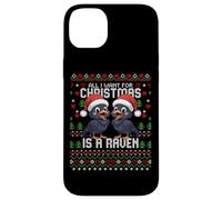 Pull de Noël « All I Want for Christmas is A Raven Ugly Xmas » Coque pour iPhone 14 Plus