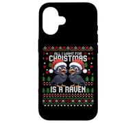 Pull de Noël « All I Want for Christmas is A Raven Ugly Xmas » Coque pour iPhone 16