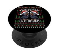 Pull de Noël « All I Want for Christmas is A Raven Ugly Xmas » PopSockets PopGrip Adhésif