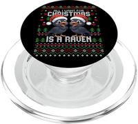 Pull de Noël « All I Want for Christmas is A Raven Ugly Xmas » PopSockets PopGrip pour MagSafe